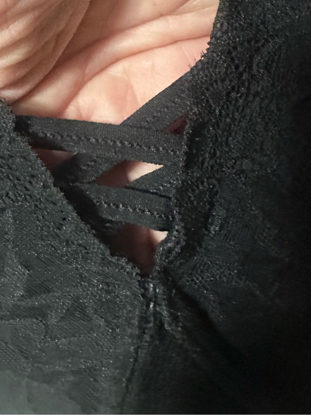 Torrid Black Lace XO Push Up Plunge Bra with Floral Overlay - Picture 3 of 14